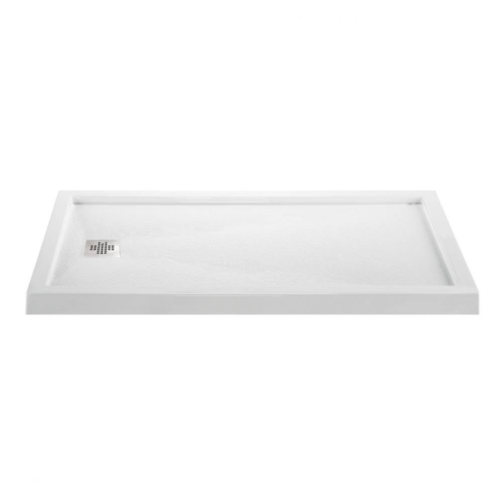 6032 Acrylic Cxl Lh Drain Multi Threshold - White