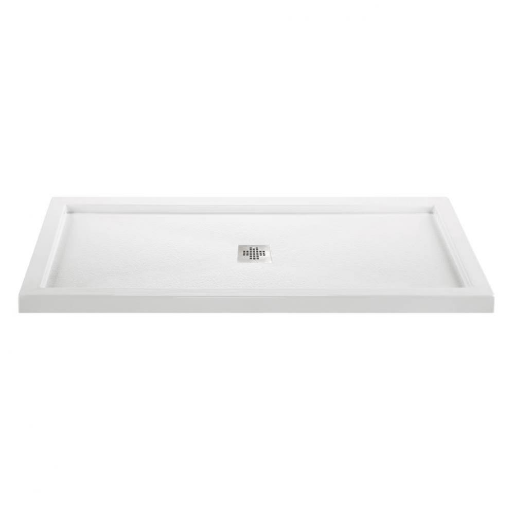 6032 Acrylic Cxl Center Drain Multi Threshold - White