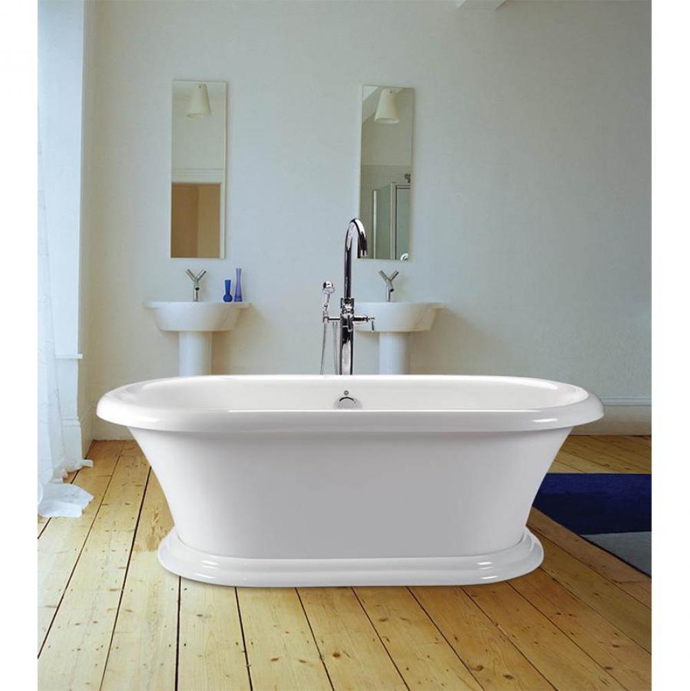 71X35 Bone Freestanding Air Bath Without Pedestal Melinda 1