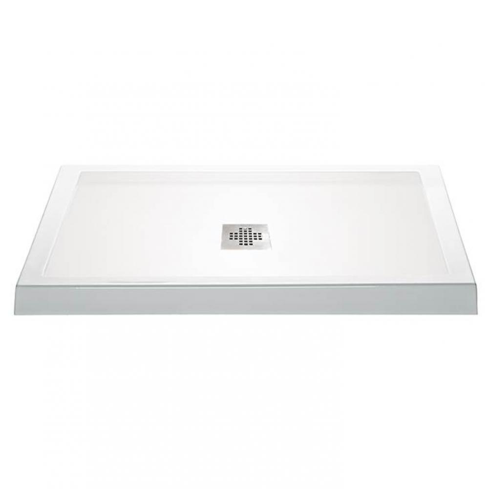 3632 Dolomatte Center Drain Multi Threshold - White