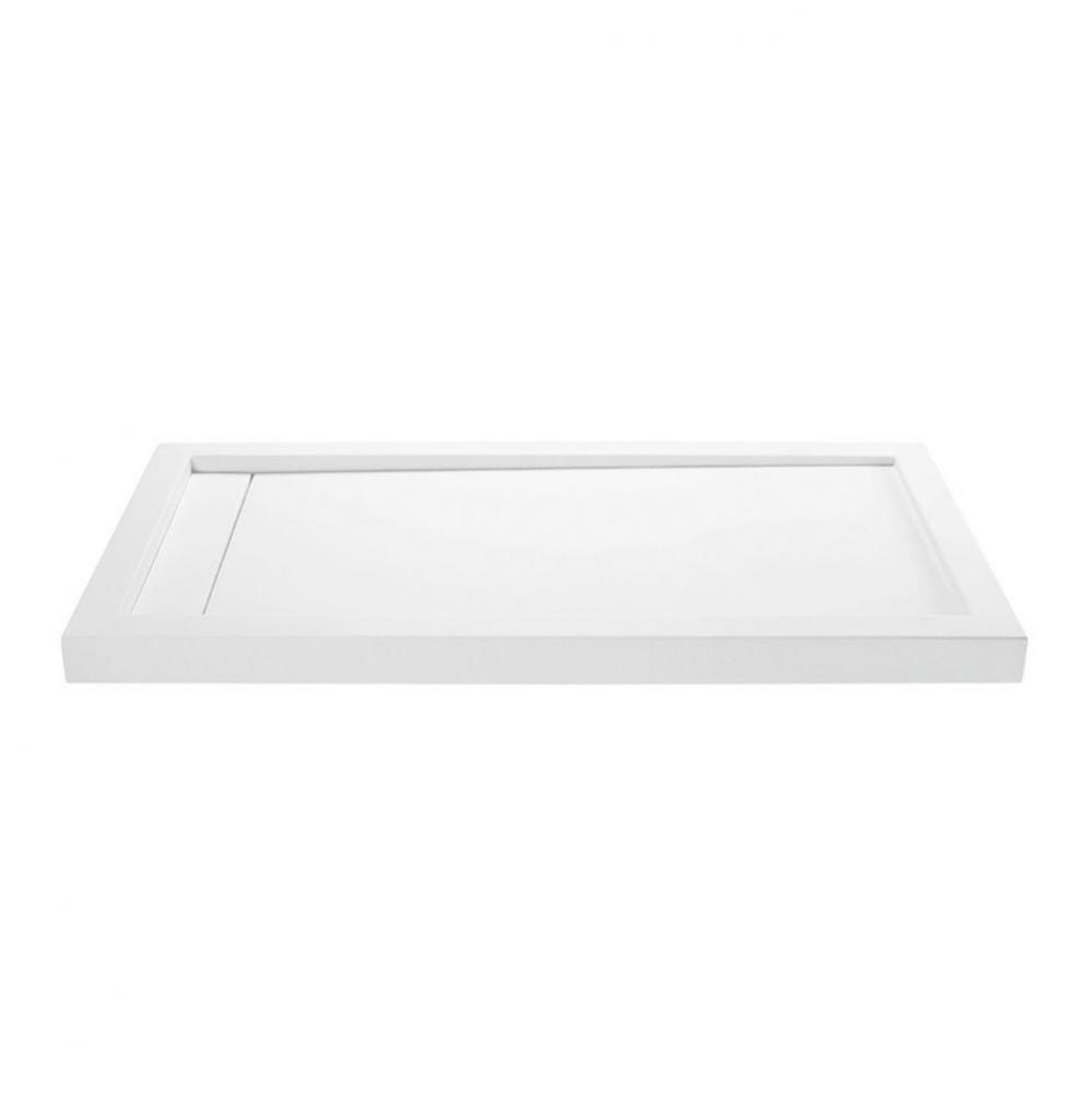 60X32 Matte White Ess Shower Base Left Hand Drain