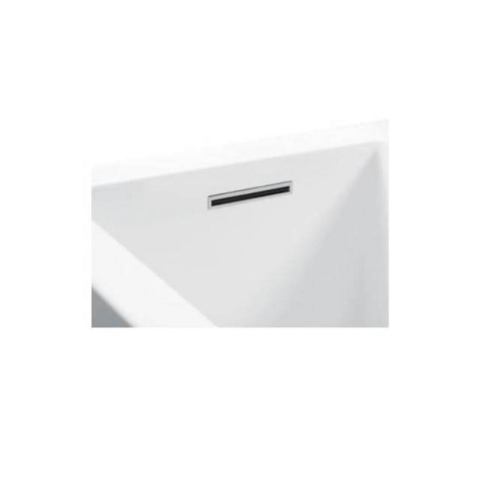 SLIM LINE INTEGRATED OVERFLOW W/TOE TAP - WHITE