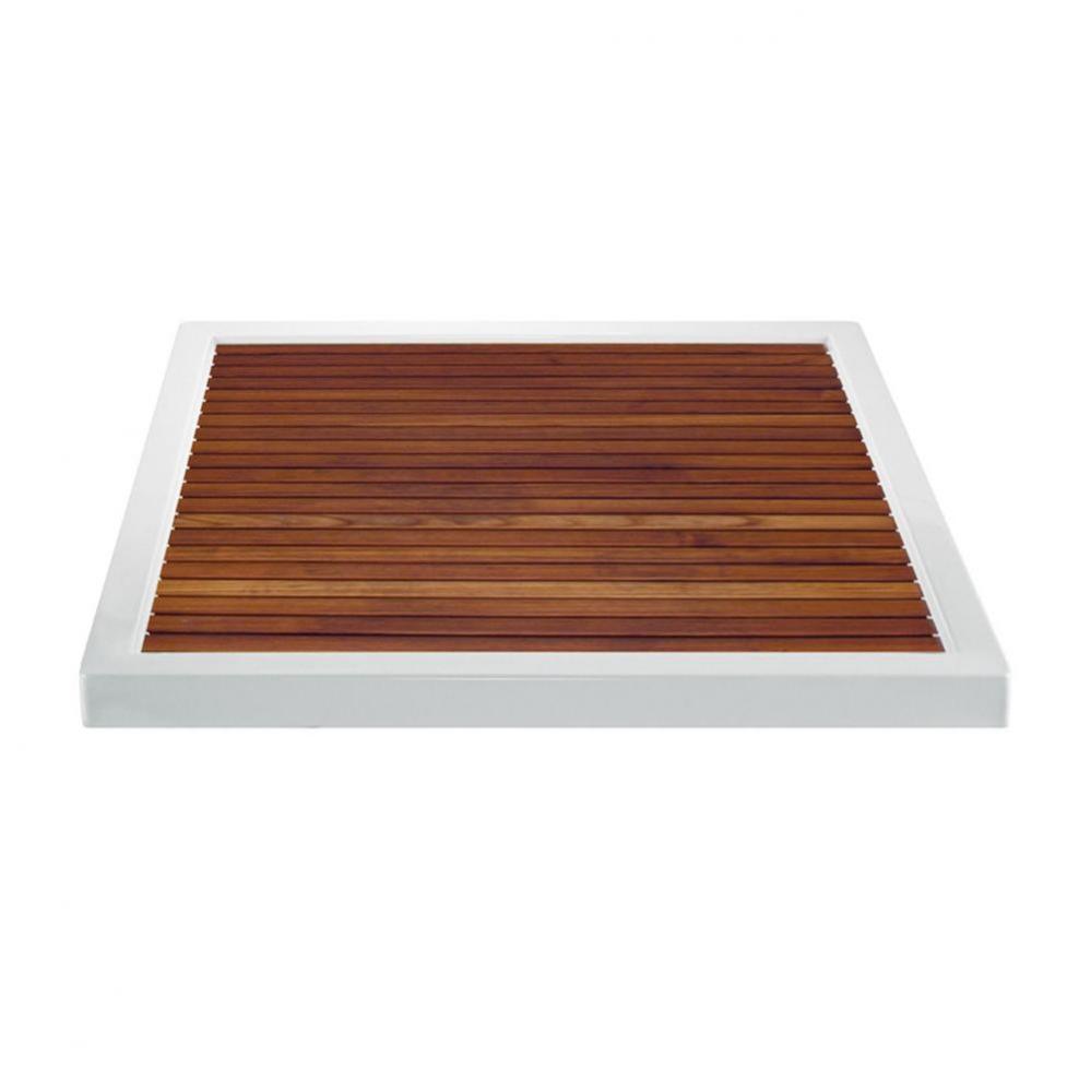 TEAK SHOWER TRAY FOR MTSB-3636MT  CENTER DRAIN