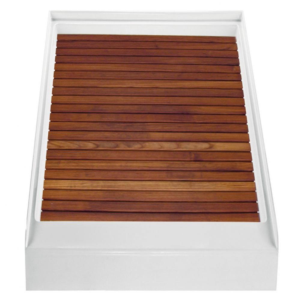 TEAK SHOWER TRAY FOR MTSB-3660 CENTER DRAIN