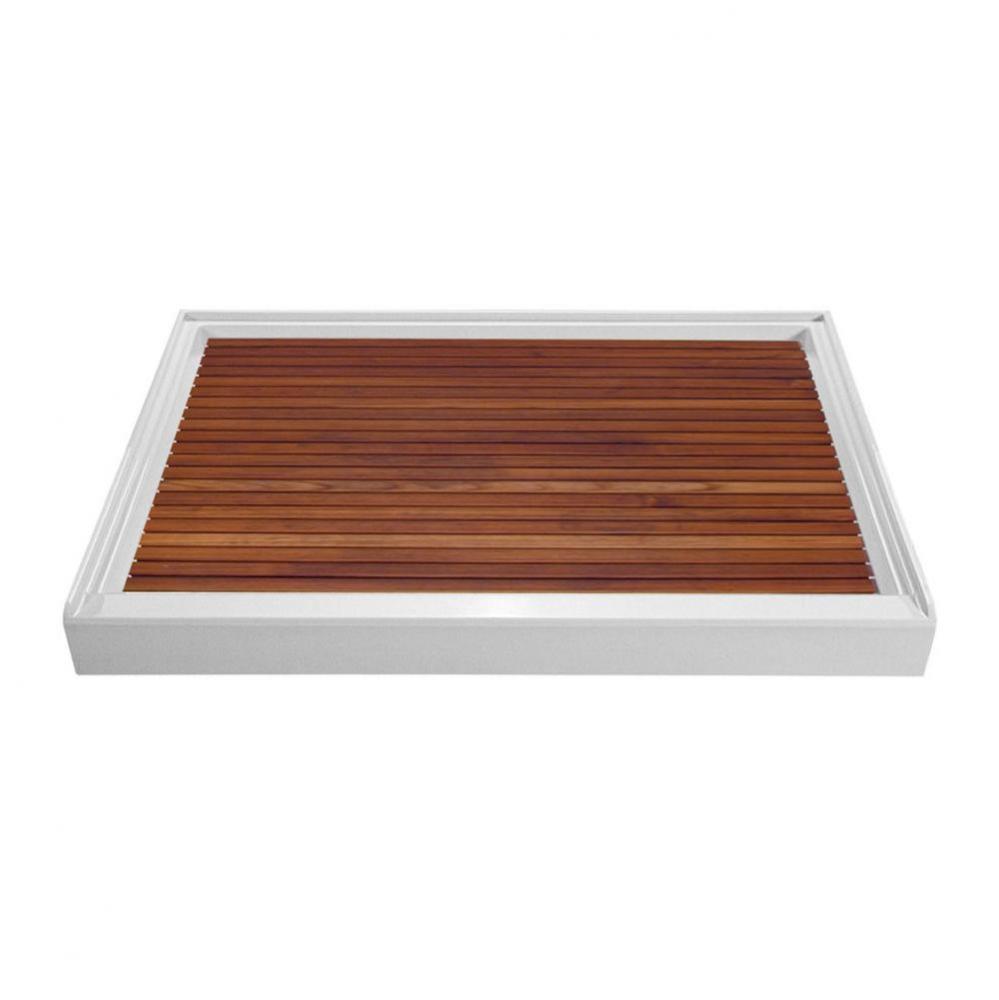 TEAK SHOWER TRAY FOR MTSB-4236 CENTER DRAIN