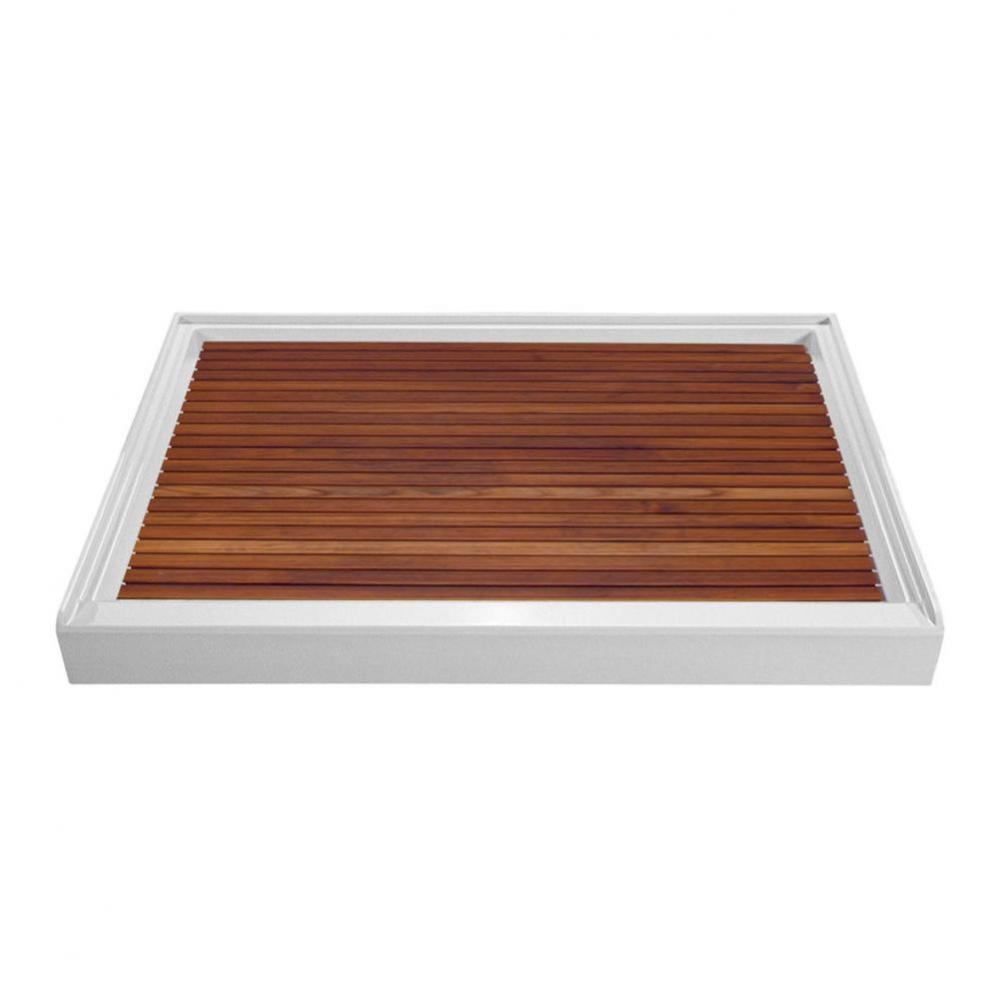 TEAK SHOWER TRAY FOR MTSB-4832 CENTER DRAIN