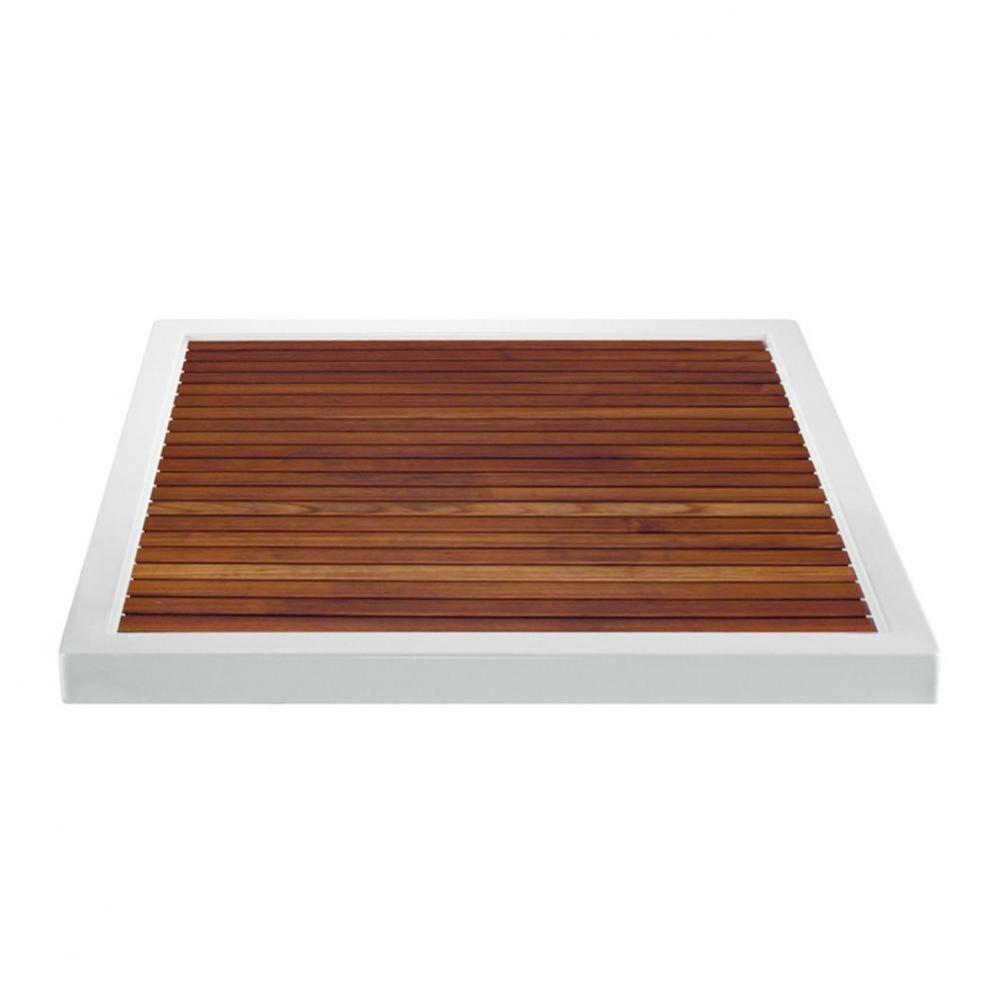 TEAK SHOWER TRAY FOR MTSB-4848MT CENTER DRAIN