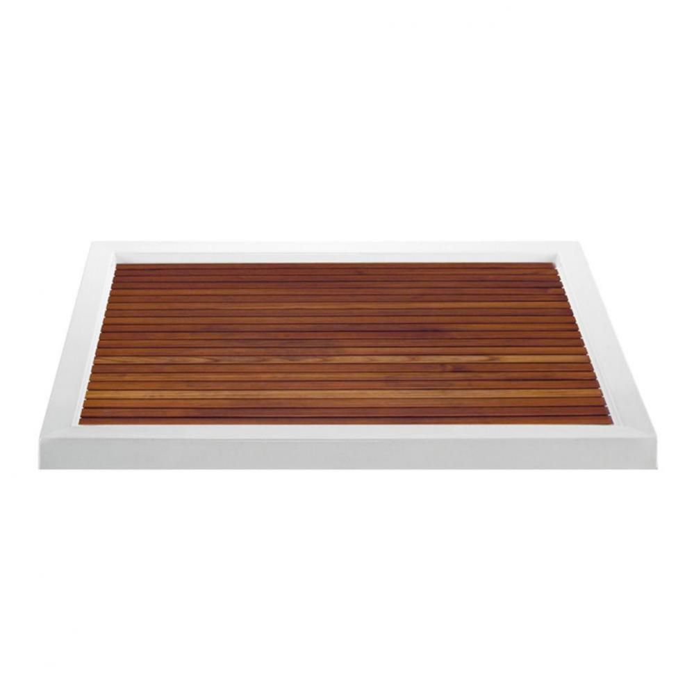 TEAK SHOWER TRAY FOR MTSB-5432MT CENTER DRAIN