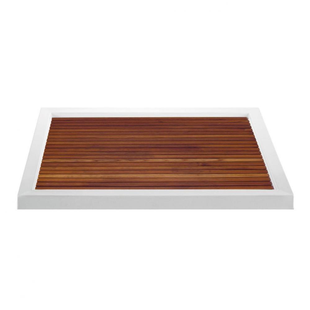 TEAK SHOWER TRAY FOR MTSB-5434MT CENTER DRAIN