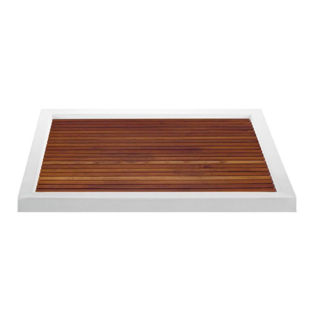 TEAK SHOWER TRAY FOR MTSB-5436MT CENTER DRAIN