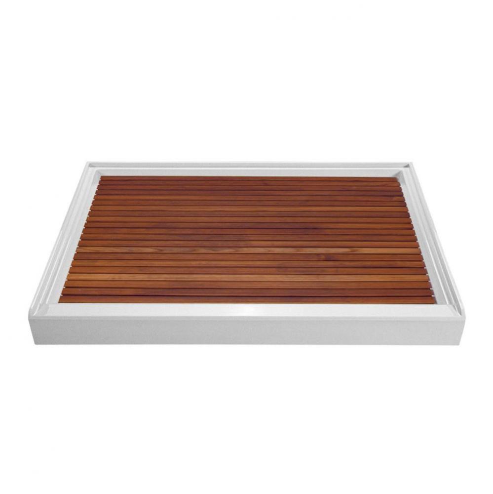 TEAK SHOWER TRAY FOR MTSB-6036 CENTER DRAIN