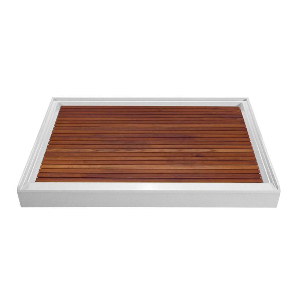 TEAK SHOWER TRAY FOR MTSB-6042 CENTER DRAIN