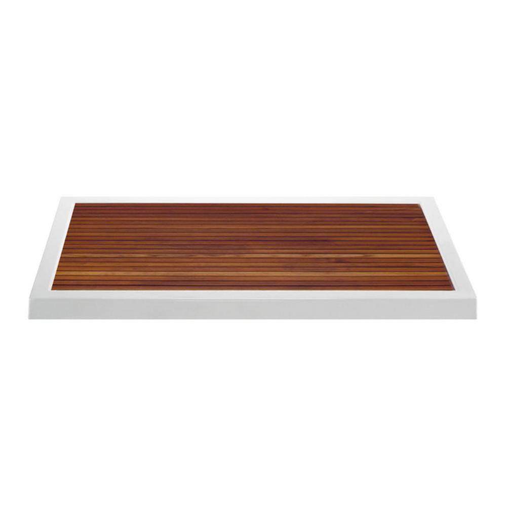 TEAK SHOWER TRAY FOR MTSB-6632 CENTER DRAIN