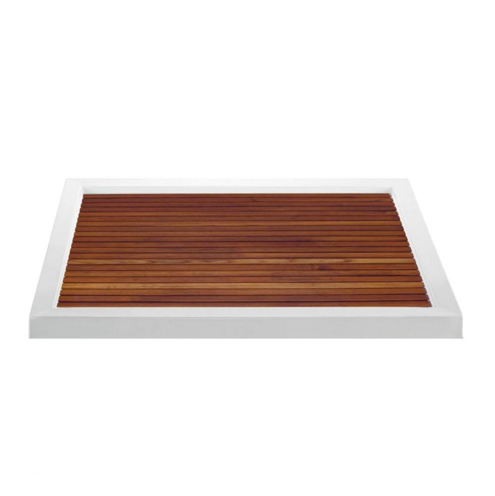 TEAK SHOWER TRAY FOR MTSB-6636  CENTER DRAIN