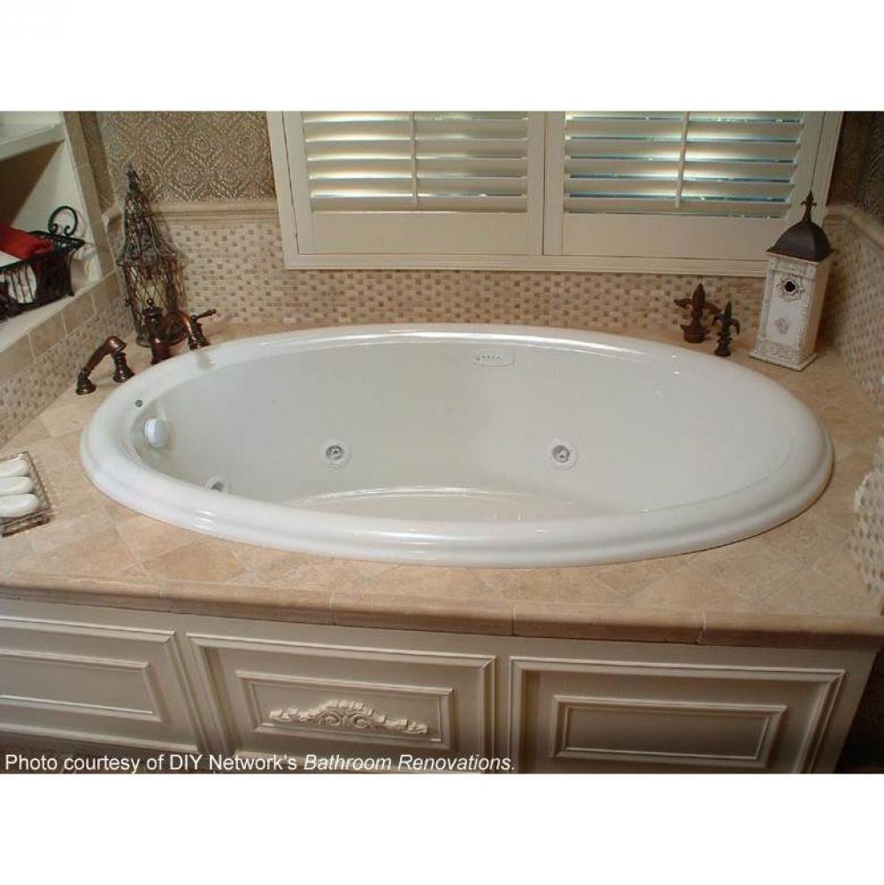 70X42 White Aria Elite/Stream Bath Combo Victoria 1