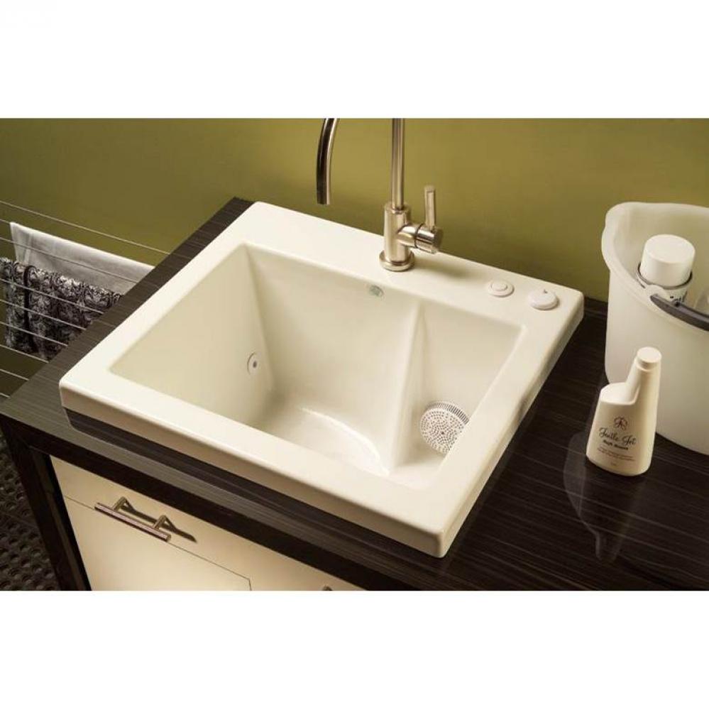 Bone Drop In Jentle Jet Laundry Sink-Smooth Front