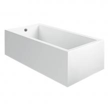 MTI Baths ASTM105A1 - Andrea 15A Acrylic Cxl Sculpted 1 Side Air Bath/Microbubbles - White (60X30)