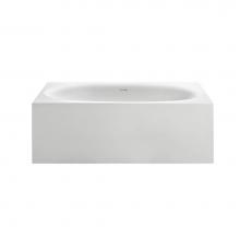 MTI Baths S131GL-WH - Akana Sculpturestone Freestanding Soaker - Gloss White (65.5X38)