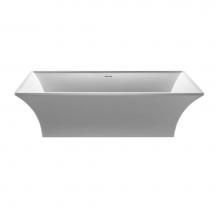 MTI Baths S137A-WH-MT - Intarcia Sculpturestone Freestanding Soaker - Matte White (67X40)