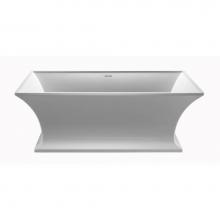 MTI Baths S137BGL-WH - Intarcia Sculpturestone Freestanding W/Pedestal Soaker - Gloss White (67X40)