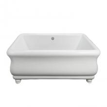 MTI Baths S146C-WH - Parisian 1 With Bun Feet Acrylic Cxl Sculpted Finish Freestanding Soaker - White (66X35.75)