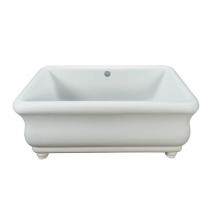 MTI Baths S146CDM-WH - Parisian 1 With Bun Feet Dolomatte Sculpted Finish Freestanding Soaker - White (66X35.75)