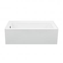 MTI Baths P151-AL-RH - 60X32Bone Integral Skirted Std Whirlpool-Right Hand Drain-Cameron