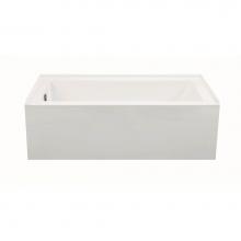 MTI Baths S151DM-WH-RH - Cameron 1 Dolomatte Integral Skirted Rh Drain Soaker - White (60X32)