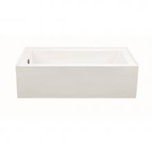 MTI Baths S154DM-WH-RH - Cameron 4 Dolomatte Integral Skirted Rh Drain Soaker - White (60X30.5)