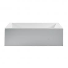 MTI Baths S161-WH-GL - Maddux Sculpturestone Freestanding/Undermount Soaker - Gloss White (67.375X32.5)