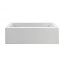 MTI Baths AST161-WH-MT - Maddux Sculpturestone Freestanding/Undermount Air Bath - Matte White (67.375X32.5)