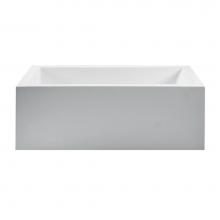 MTI Baths S162-WH-GL - Maddux Sculpturestone Freestanding Soaker - Gloss White (60 X32)