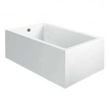 MTI Baths ASTM188A1 - Andrea 21A Acrylic Cxl Sculpted 1 Side Air Bath/Microbubbles - White (54X42.125)