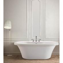 MTI Baths AST191+BASE191-BO - 66X35 Bone Freestanding Air Bath With Pedestal Melinda 8