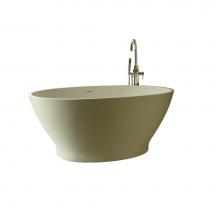 MTI Baths AST198-WH-MT - Alissa Sculpturestone Freestanding/Undermount Air Bath - Matte White (61X36)