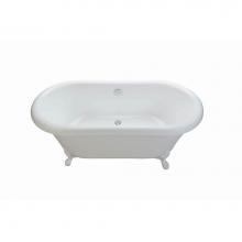 MTI Baths S204DM-WH - Melinda 10 Dolomatte Freestanding Clawfoot Soaker - White (65.75X34)