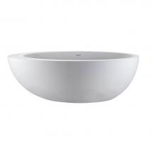 MTI Baths AST217-WH-MT - Cascara Sculpturestone Freestanding Air  Bath - Matte White (71X42)