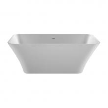 MTI Baths AST219-WH-MT - Addison 3 Sculpturestone Freestanding Air Bath - Matte White (65.5X31.75)