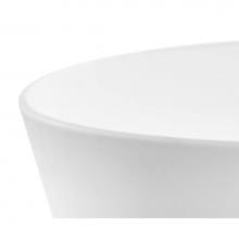 MTI Baths S220CR-WH-MT - Elena Sculpturestone Freestanding Rolled Rim W/Cradle Soaker - Matte White (65X32)