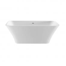 MTI Baths S221-WH-MT - Addison 4 Sculpturestone Freestanding/Undermount Soaker - Matte White (65.75X35.375)