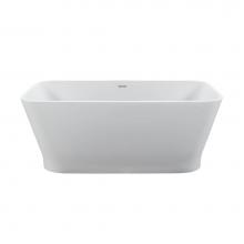 MTI Baths S223GL-WH - Addison 5 Sculpturestone Freestanding/Undermount Soaker - Gloss White (58X30)