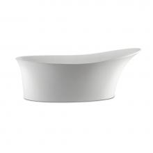 MTI Baths AST227-WH-MT - Lily Sculpturestone Freestanding Air Bath - Matte White (60.25X32)