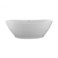 MTI Baths AST233-WH-MT - Elise Sculpturestone Freestanding Integral Pedestal Air Bath - Matte White (67.5X36.5)