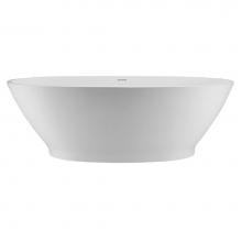 MTI Baths AST236GL-WH - Alissa Sculpturestone Freestanding Air Bath - Gloss White (72.5X42)