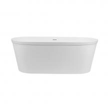 MTI Baths S240-WH-GL - Blake Sculpturestone Freestanding Soaker - Gloss White (66X32)