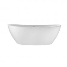 MTI Baths AST246-WH-MT - Elise Sculpturestone Freestanding Integral Pedestal Air Bath - Matte White (63X32)