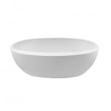 MTI Baths S253GL-WH - Cassandra Sculpturestone Freestanding Soaker - Gloss White (71.75X37.5)