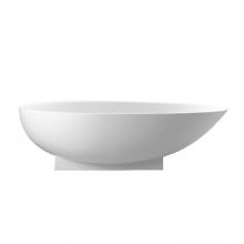 MTI Baths S259-WH-MT - Alva Sculpturestone Freestanding Soaker - Matte White (74X36)