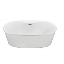 MTI Baths S269DM-WH - Adel 4 W/Deck Dolomatte Freestanding Soaker - White (66X31)