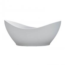 MTI Baths AST273-WH-GL - Juliet Sculpturestone Freestanding Air Bath - Gloss White (66X32.5)